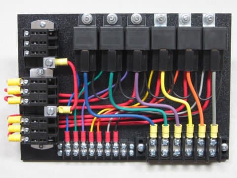 6 Relay Panel with Relays in Sockets