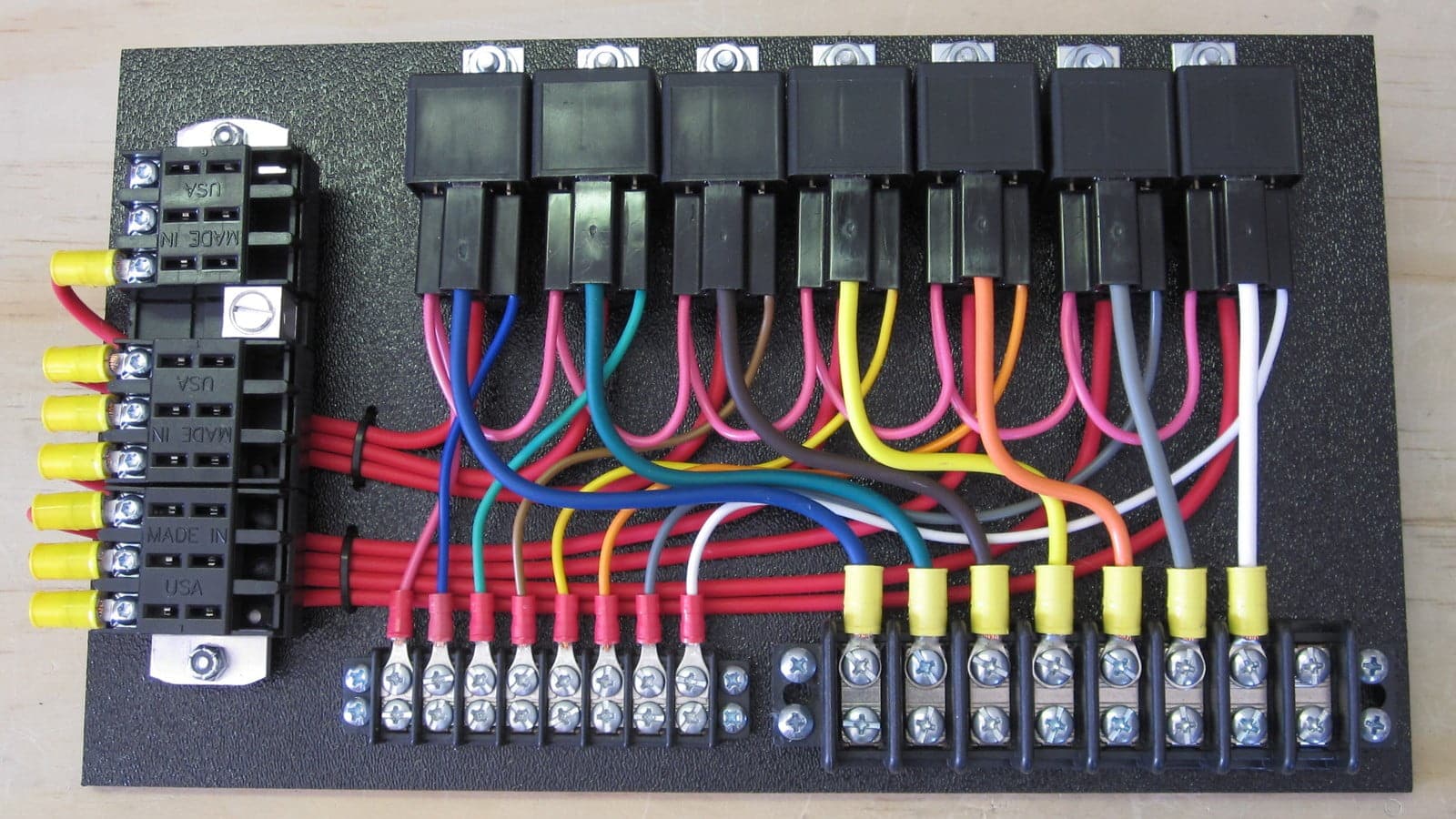 7 Relay Panel w/ Relay Sockets - CE Auto Electric Supply