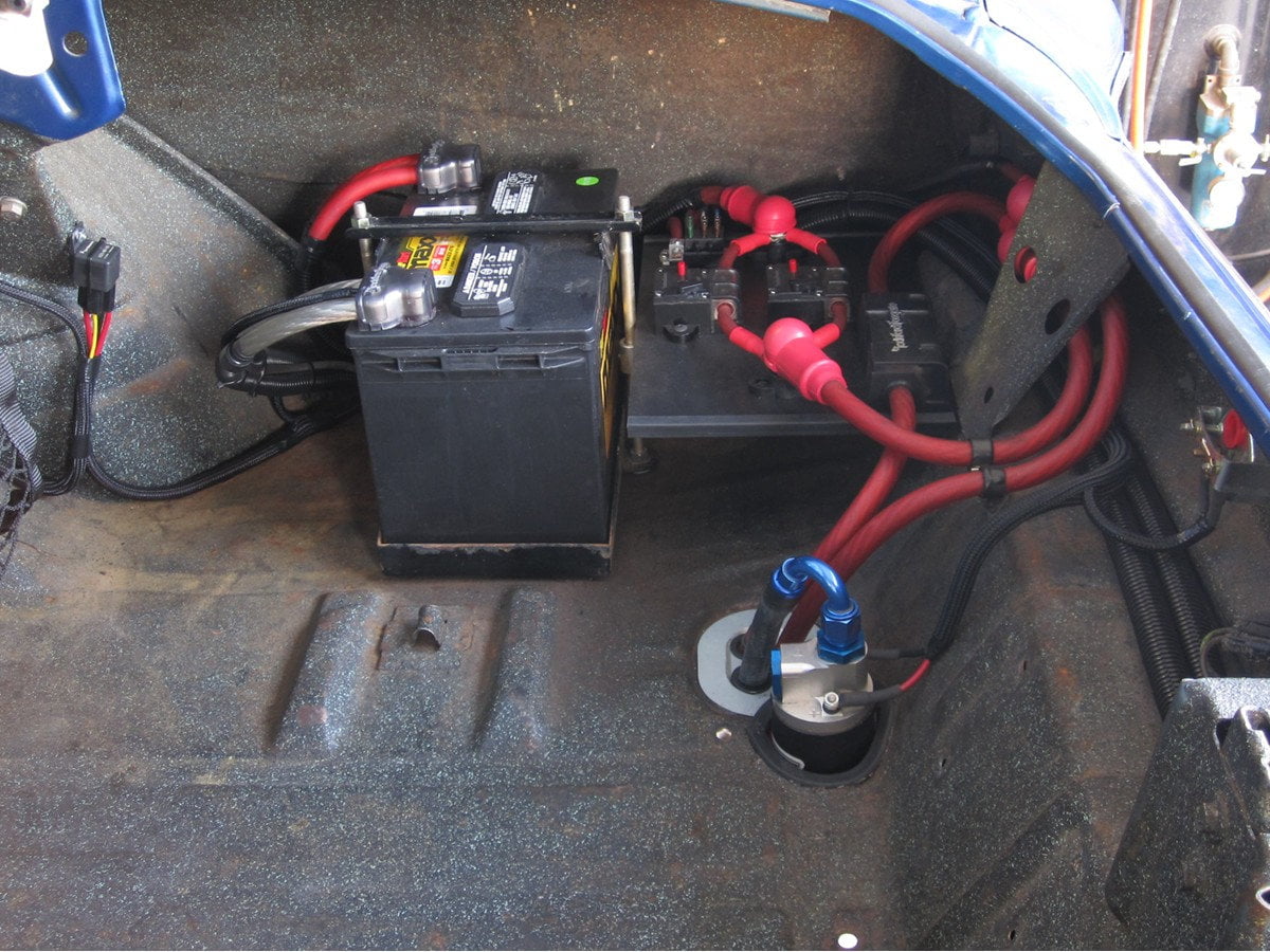 Rob's 1968 Chevrolet Chevelle Battery and Breakers in the Trunk