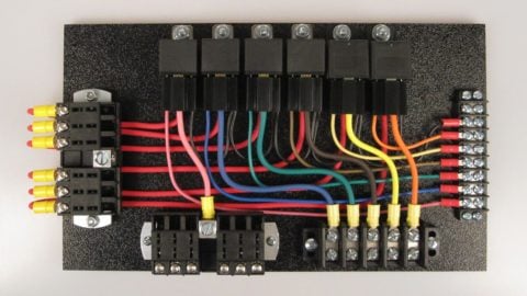 6-Relay Panel with Relay Sockets and Switched Fuse Panel