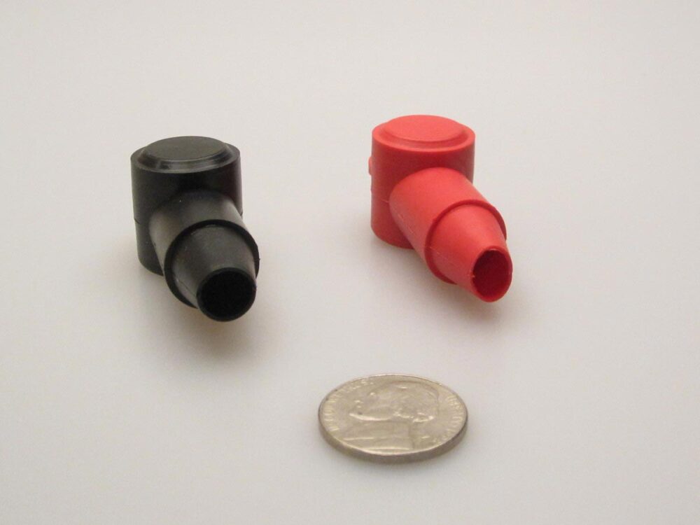 10 Pack Silicone Terminal Covers - Red & Black Battery Stud Protectors For 10-2 AWG Wire