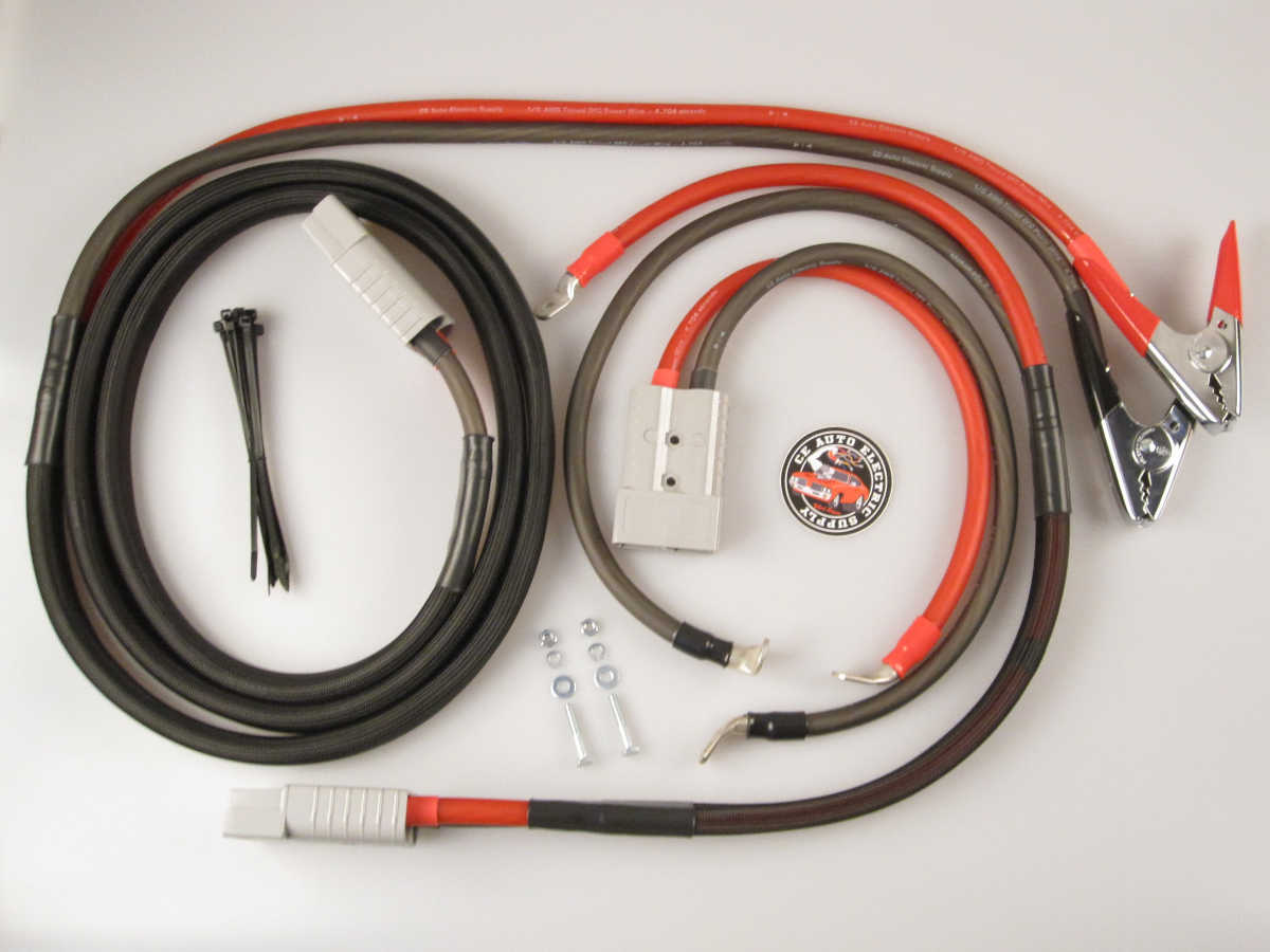 1/0 AWG Jeep Wrangler Booster Cable – Winch Pigtail Set