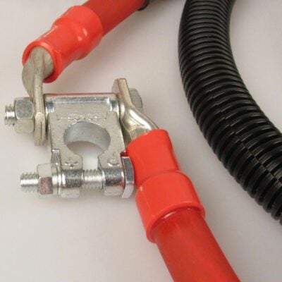 2003-2007 Ford 6.0L Power Stroke Diesel Truck Battery Cable Kit Battery Clamp Close-up