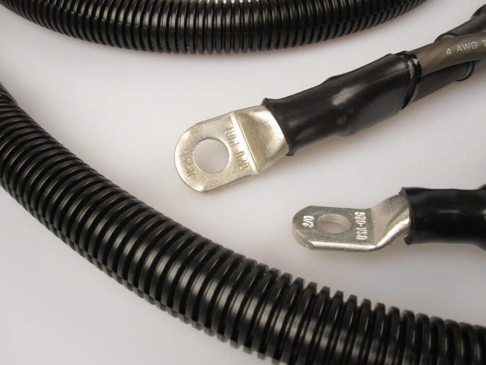 2003-2007 Ford 6.0L Power Stroke Diesel Truck Battery Cable Kit Eyelets Close-up