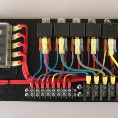 7-Relay Panel with Push-ons with 10-pos ATC Fuse Panel