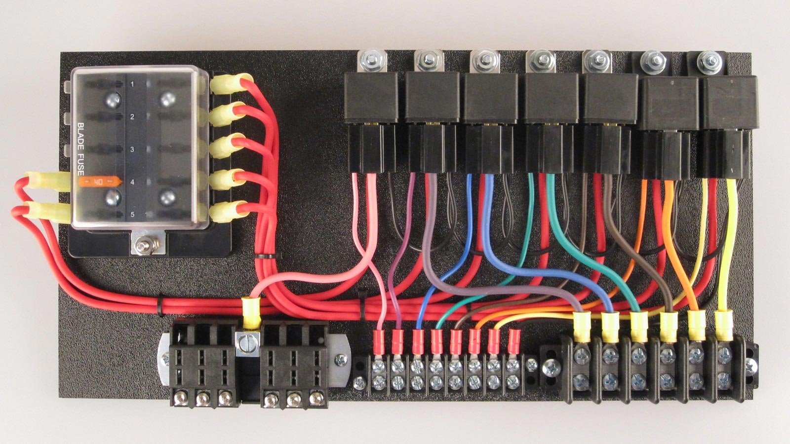 7-Relay Panel with Switched Panel with Relays in Sockets
