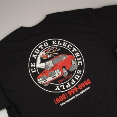 CE Auto Electric Supply Black Olds' T-Shirt Rear