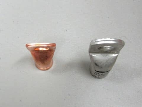 Standard Copper Eyelet vs. Thick Tinned Eyelet