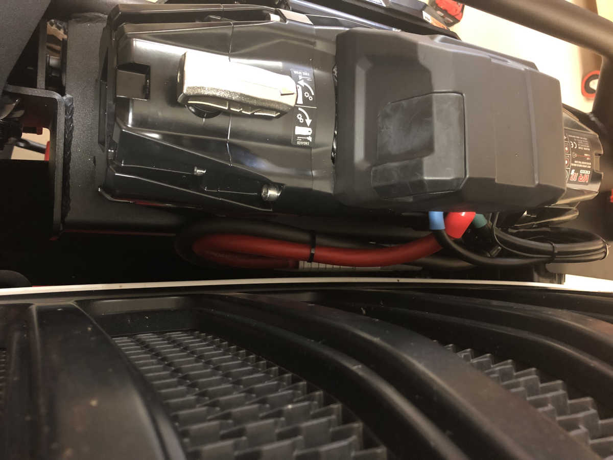 Winch Stub Routing to Bumper Mounted Disconnect
