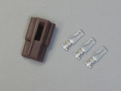 3 Position P56 Series Brown Female Plug with Male Terminals