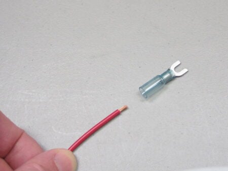 Step 1 - Strip the wire for insertion into the Heat Shrinkable Terminal