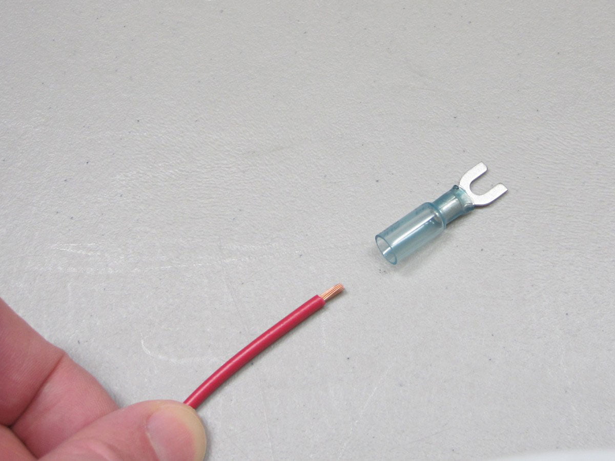 Step 1 – Strip the wire for insertion into the Heat Shrinkable Terminal