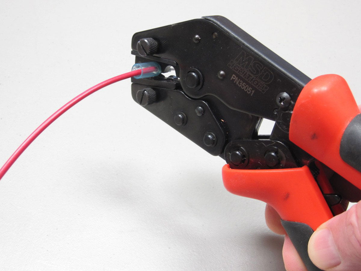 Step 3 – Crimp the Heat Shrinkable Terminal with the correct crimping tool