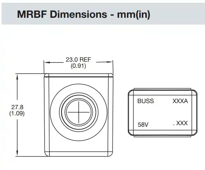 MRBF Fuse Dimensions