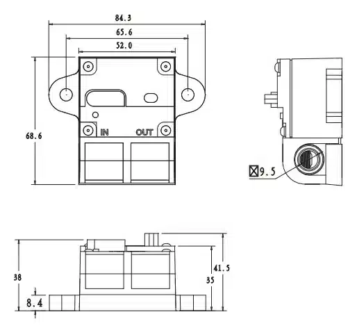 Manually Resettable CE Circuit Breaker – Drawing