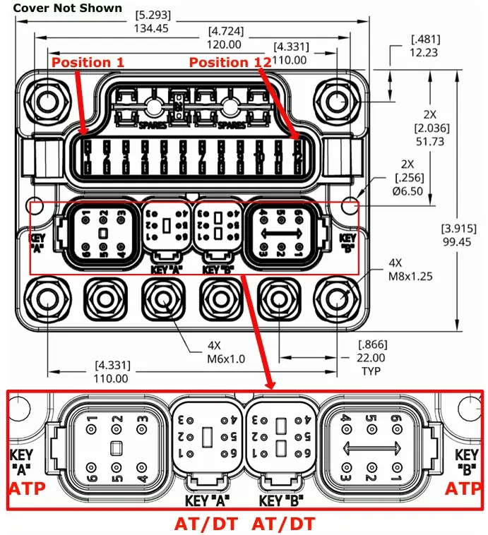 EGIS MT Series Sealed Distribution Block Drawing 1