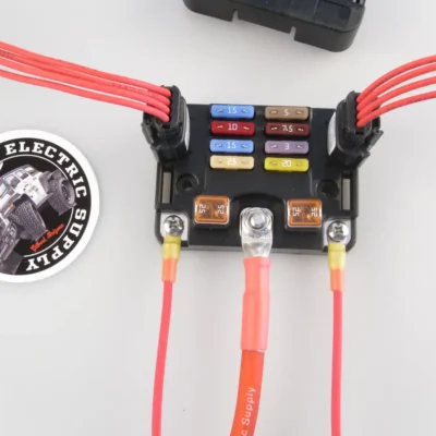 Egis Fuse Block ATO/JCase 8+2 - Connected, Cover Off Closeup