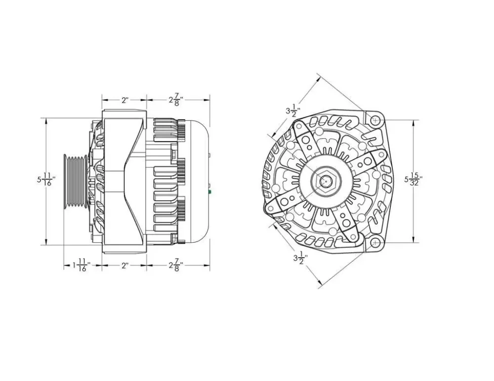 2007-2025 GM Truck Alternator - Drawing