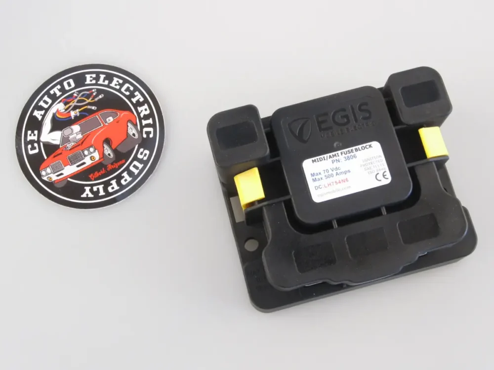EGIS Waterproof 3-position MIDI Fuse Holder with M6 Output Studs with Cover On