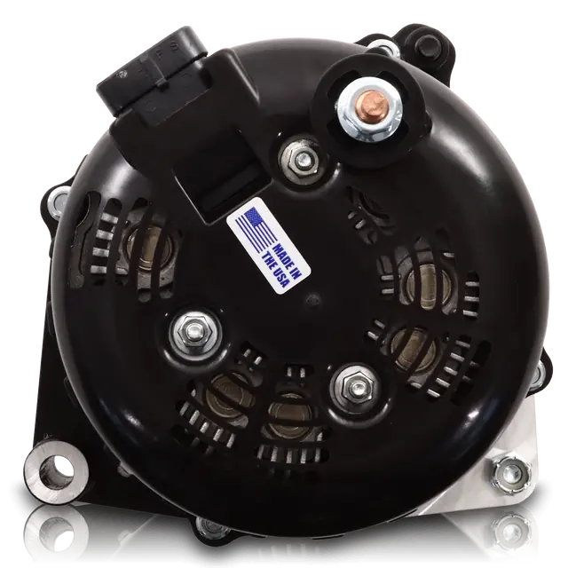 400A Billet Elite Alternator for Left Mount CS-130 - Rear View