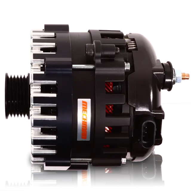 400A Billet Elite Alternator for Left Mount CS-130 - Side View
