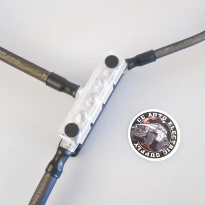 EGIS PowerBar Five M10 (3/8) Studs - 600A w-Cover with Cables Attached