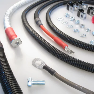 1995-1997 Chevrolet / GMC 1500 Battery Cable Kit - Eyelets and Loom Close-up